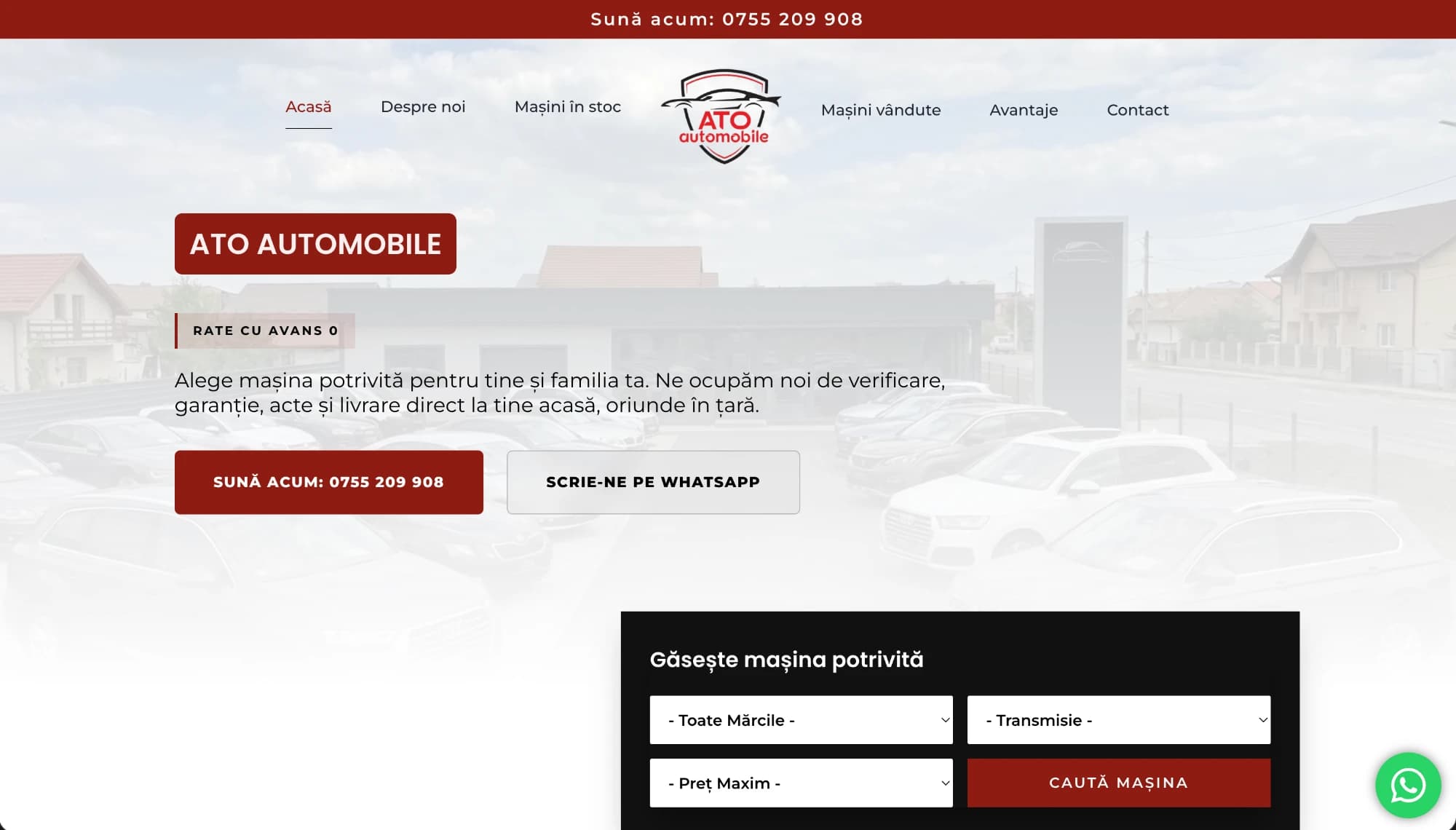 ATO Automobile — Site Prezentare