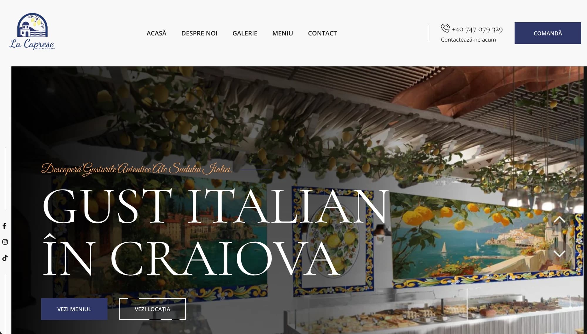 La Caprese — Site Prezentare