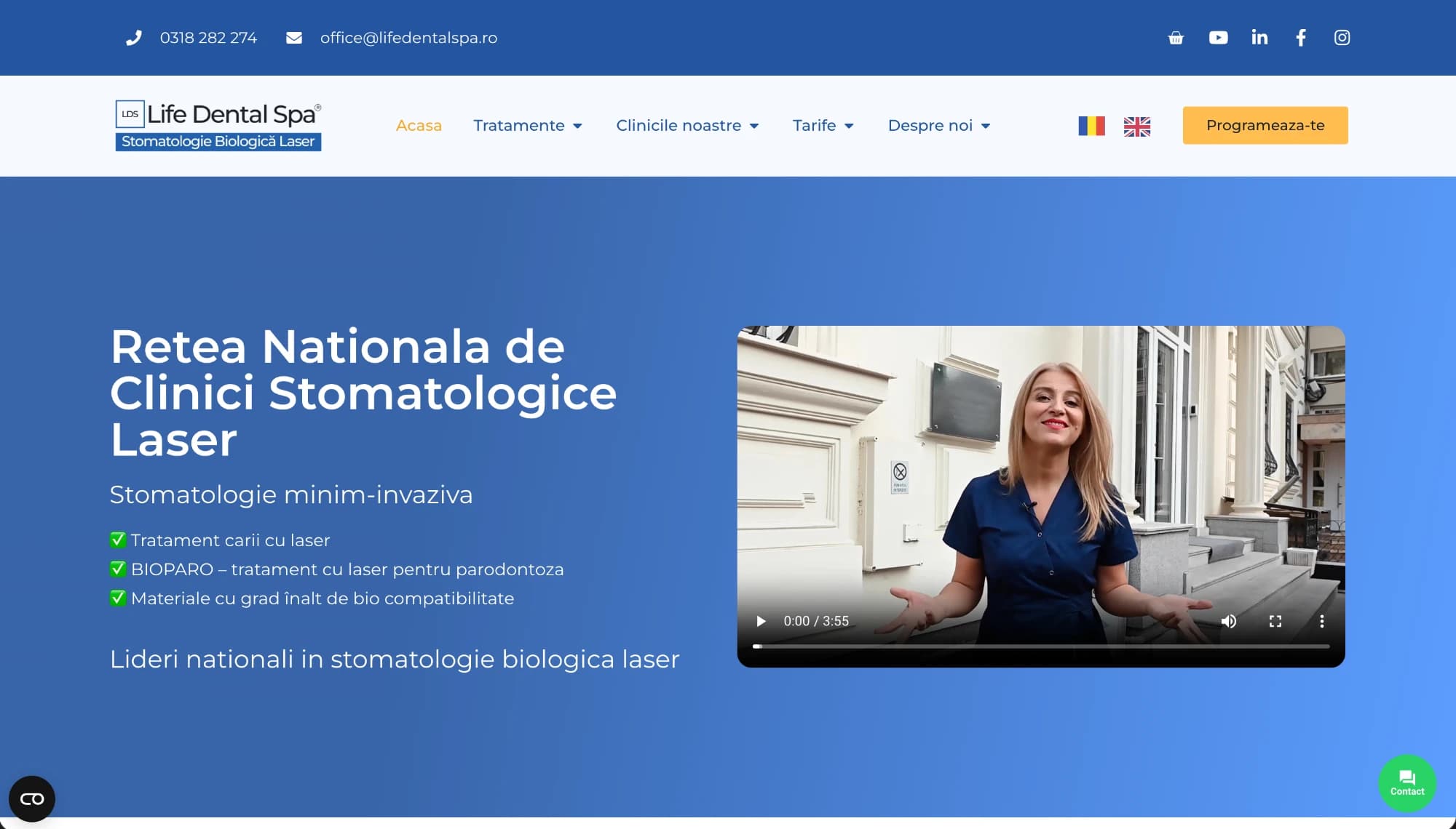 Life Dental Spa — Site Prezentare