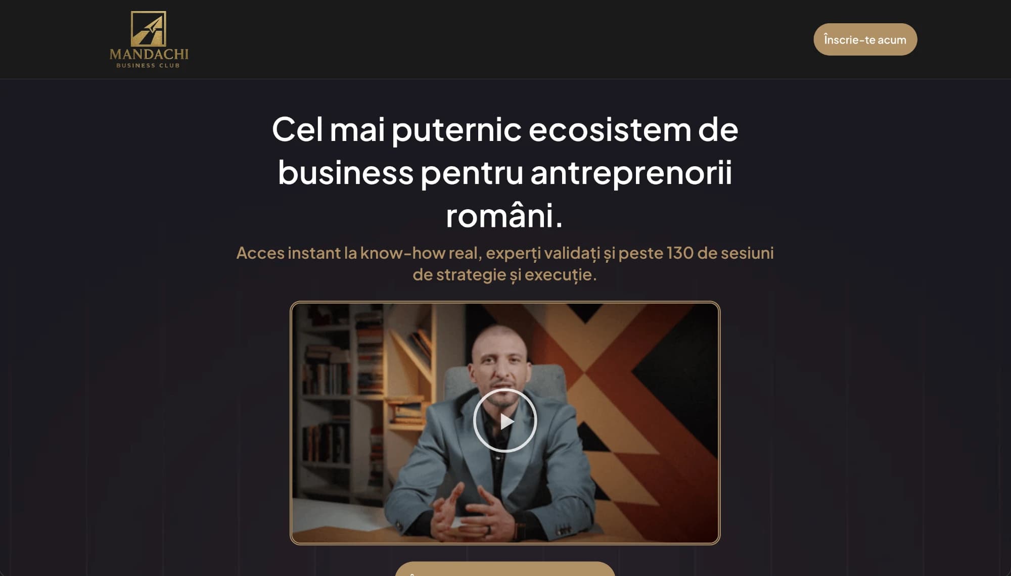 Mandachi Business Club — Landing Page
