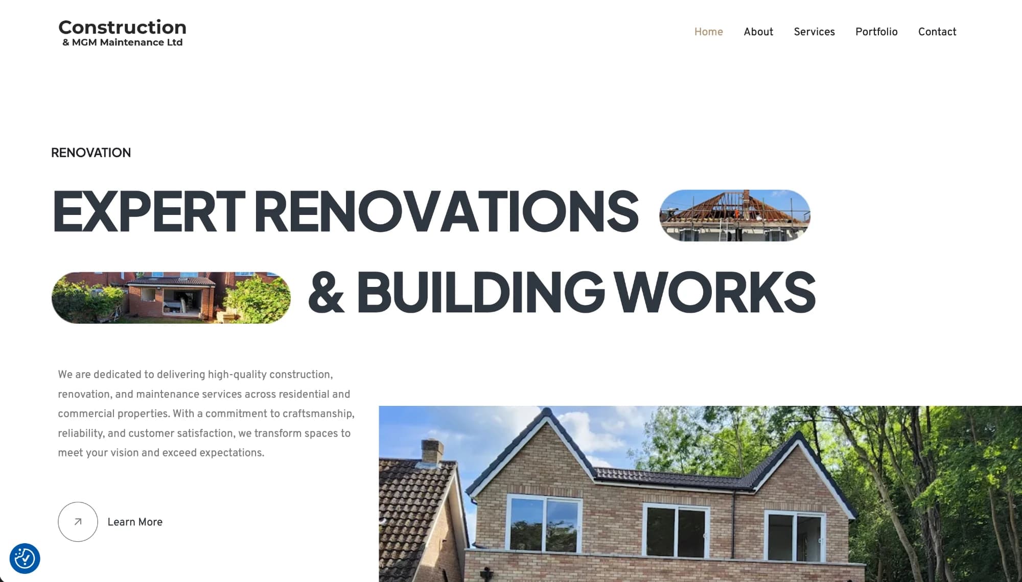 MGM Construction UK — Site Prezentare