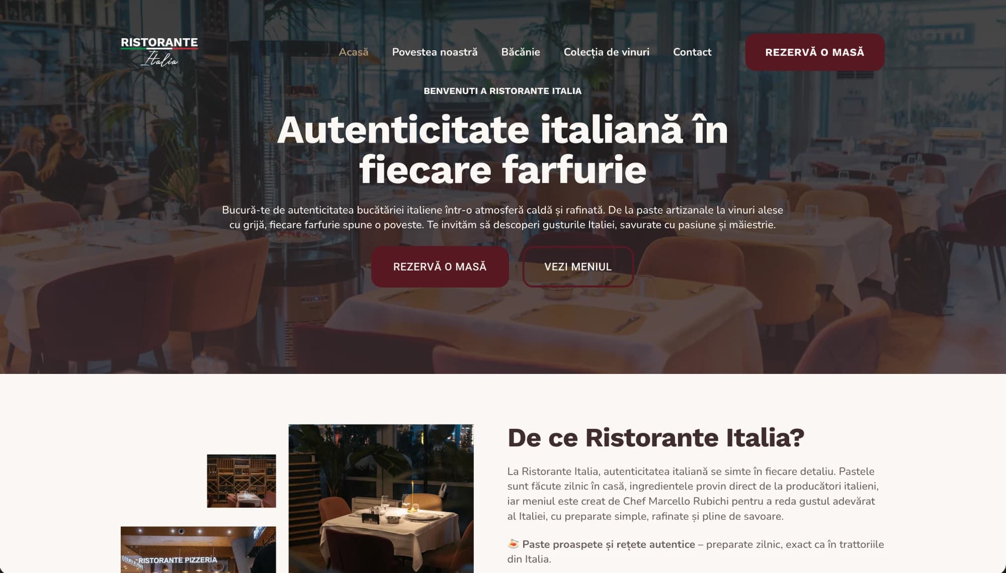 Ristorante Italia — Site Prezentare